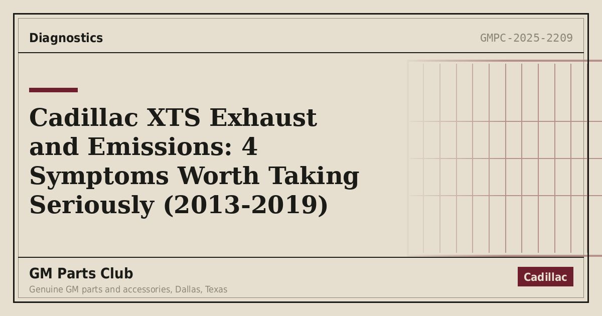 Cadillac XTS Exhaust and Emissions: 4 Symptoms Worth Taking Seriously (2013-2019) - GM Parts Club