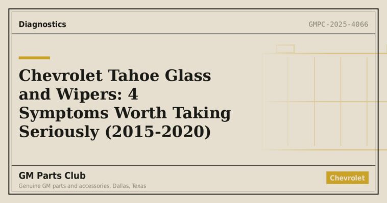 Chevrolet Tahoe Glass and Wipers: 4 Symptoms Worth Taking Seriously (2015-2020) - GM Parts Club