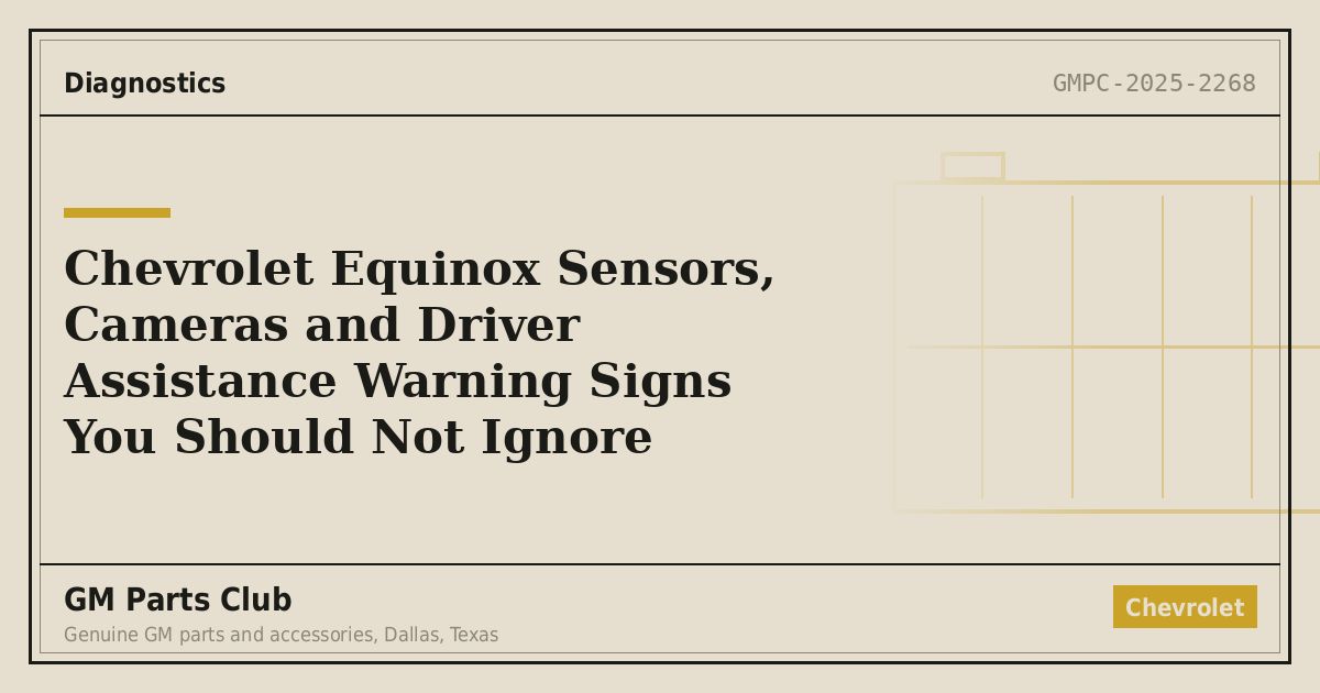 Chevrolet Equinox Sensors, Cameras and Driver Assistance Warning Signs You Should Not Ignore - GM Parts Club