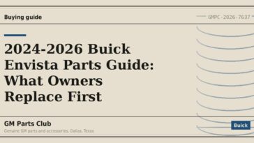 2024-2026 Buick Envista Parts Guide: What Owners Replace First - GM Parts Club
