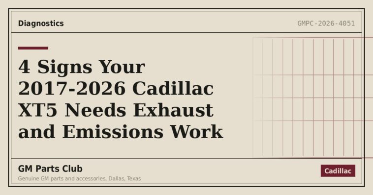 4 Signs Your 2017-2026 Cadillac XT5 Needs Exhaust and Emissions Work - GM Parts Club