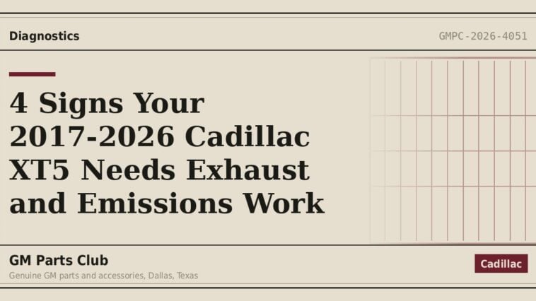 4 Signs Your 2017-2026 Cadillac XT5 Needs Exhaust and Emissions Work - GM Parts Club