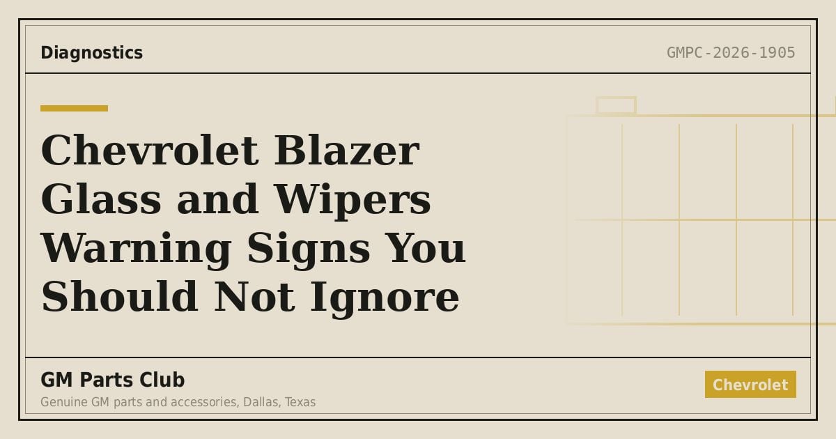 Chevrolet Blazer Glass and Wipers Warning Signs You Should Not Ignore - GM Parts Club