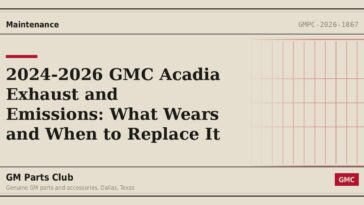 2024-2026 GMC Acadia Exhaust and Emissions: What Wears and When to Replace It - GM Parts Club