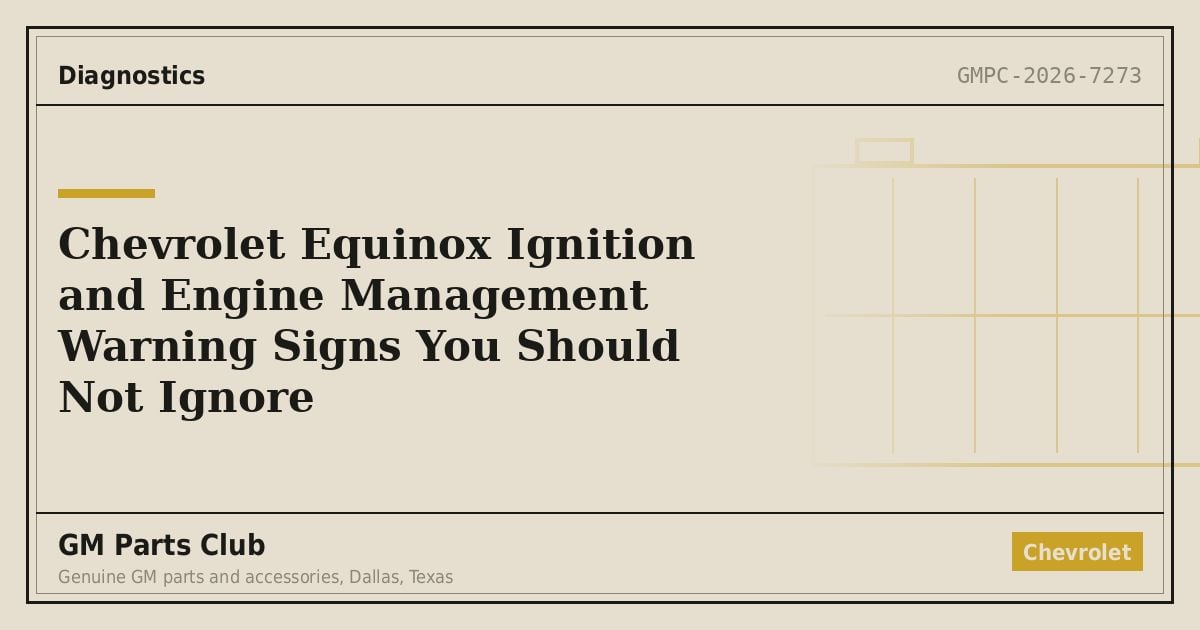 Chevrolet Equinox Ignition and Engine Management Warning Signs You Should Not Ignore - GM Parts Club