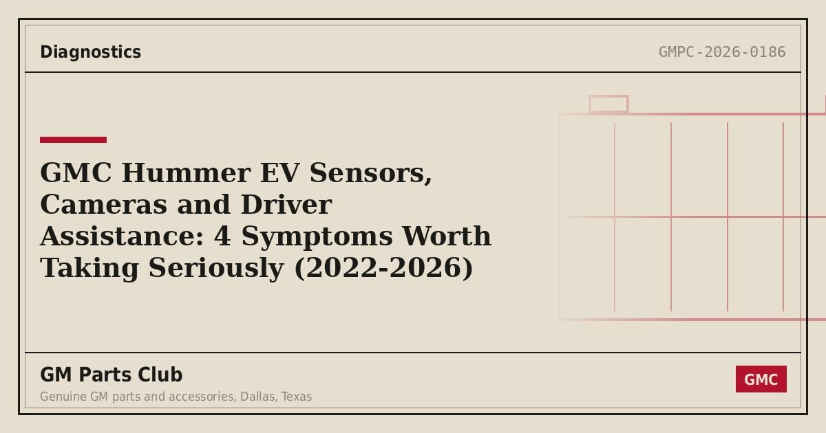 GMC Hummer EV Sensors, Cameras and Driver Assistance: 4 Symptoms Worth Taking Seriously (2022-2026) - GM Parts Club