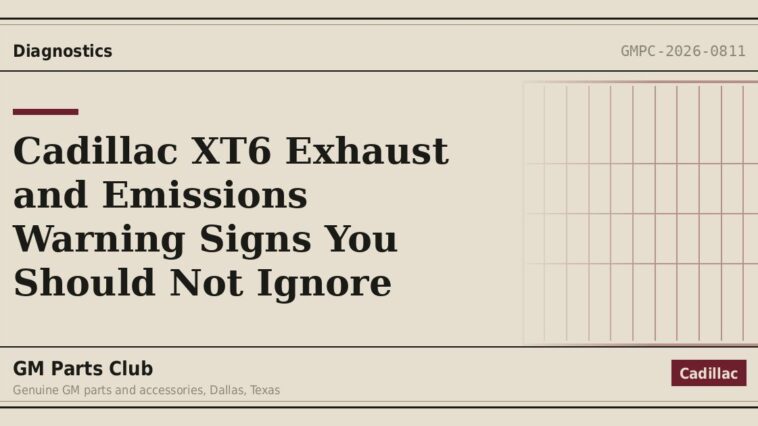 Cadillac XT6 Exhaust and Emissions Warning Signs You Should Not Ignore - GM Parts Club