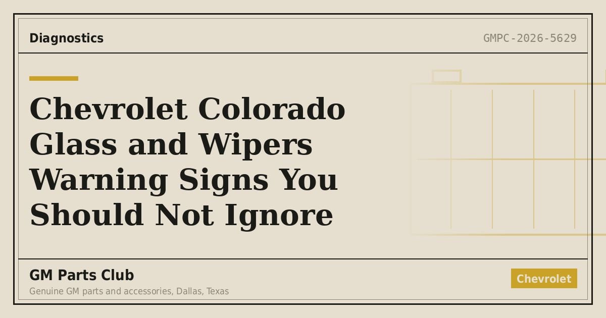 Chevrolet Colorado Glass and Wipers Warning Signs You Should Not Ignore - GM Parts Club