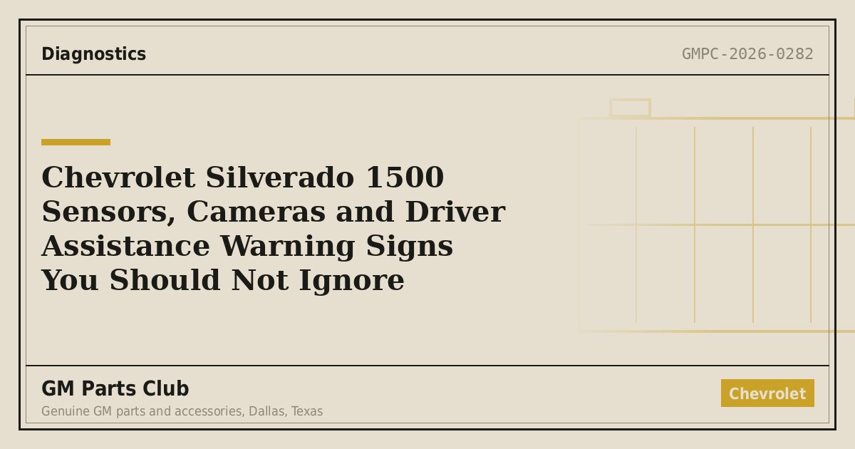 Chevrolet Silverado 1500 Sensors, Cameras and Driver Assistance Warning Signs You Should Not Ignore - GM Parts Club