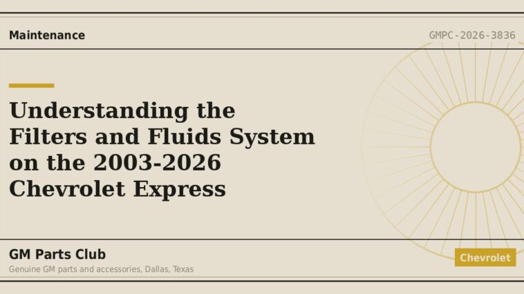 Understanding the Filters and Fluids System on the 2003-2026 Chevrolet Express - GM Parts Club