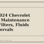 2016-2024 Chevrolet Malibu Maintenance Parts: Filters, Fluids and Intervals - GM Parts Club