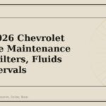 2024-2026 Chevrolet Traverse Maintenance Parts: Filters, Fluids and Intervals - GM Parts Club