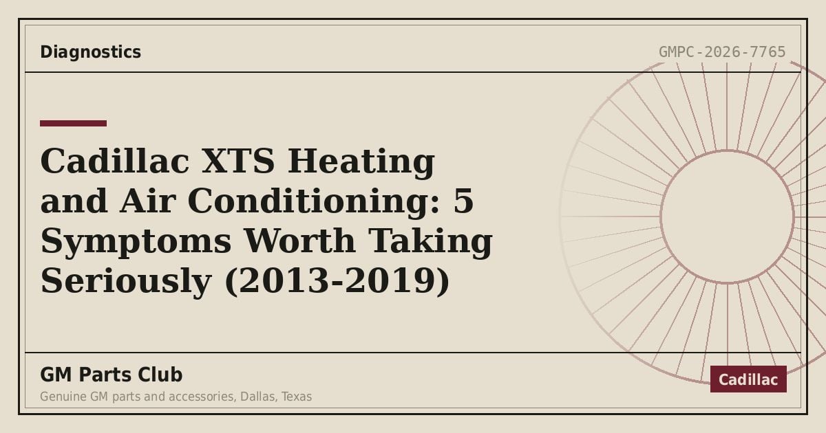 Cadillac XTS Heating and Air Conditioning: 5 Symptoms Worth Taking Seriously (2013-2019) - GM Parts Club