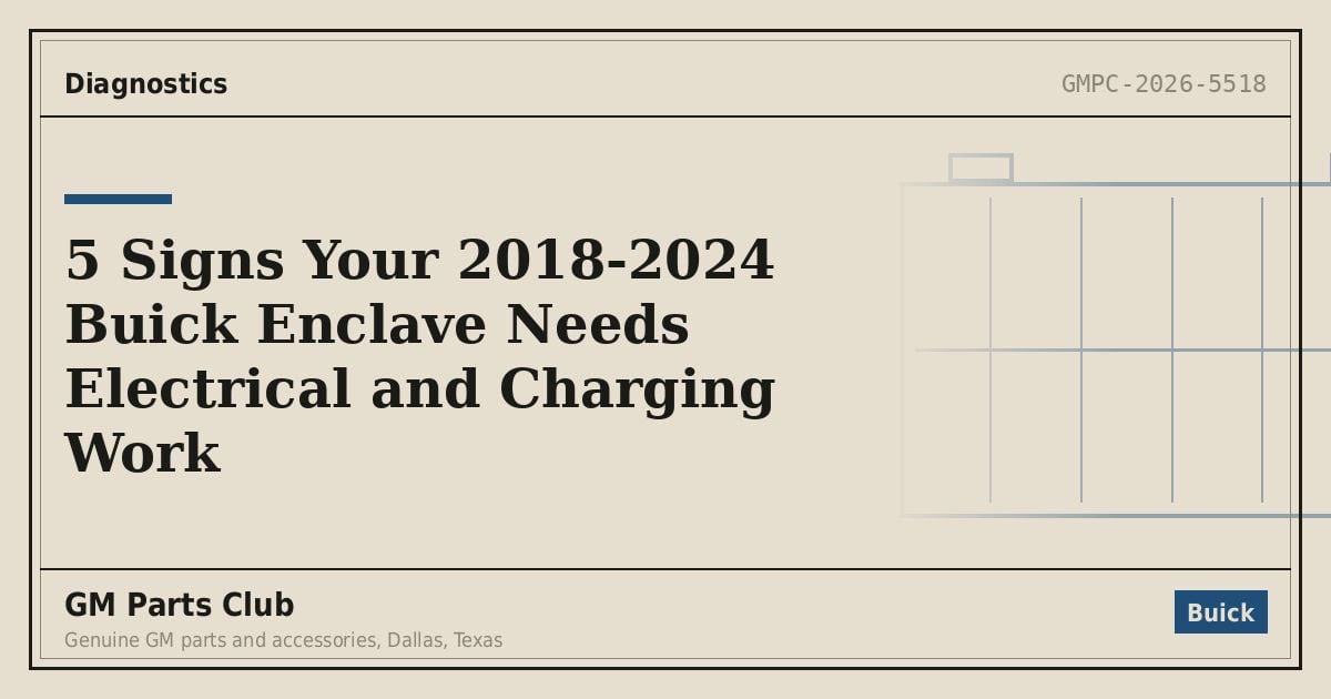 5 Signs Your 2018-2024 Buick Enclave Needs Electrical and Charging Work - GM Parts Club