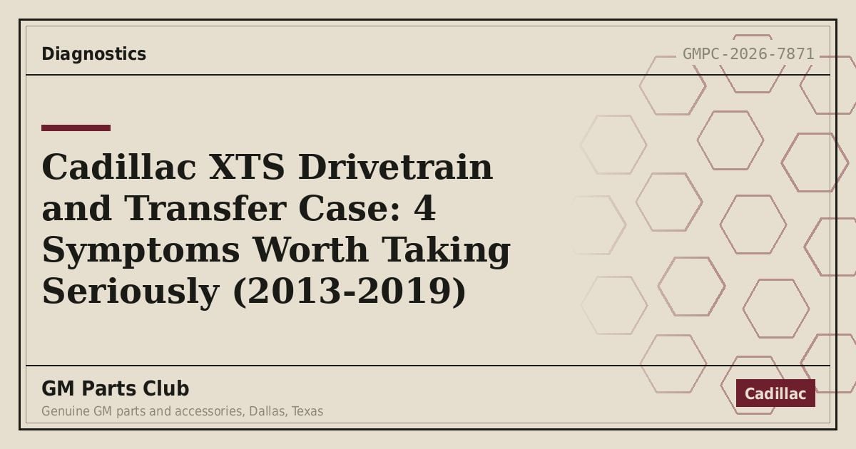 Cadillac XTS Drivetrain and Transfer Case: 4 Symptoms Worth Taking Seriously (2013-2019) - GM Parts Club