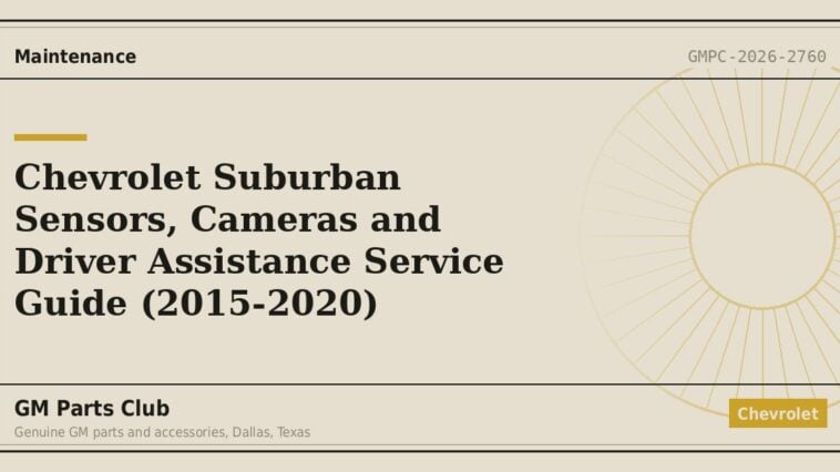 Chevrolet Suburban Sensors, Cameras and Driver Assistance Service Guide (2015-2020) - GM Parts Club