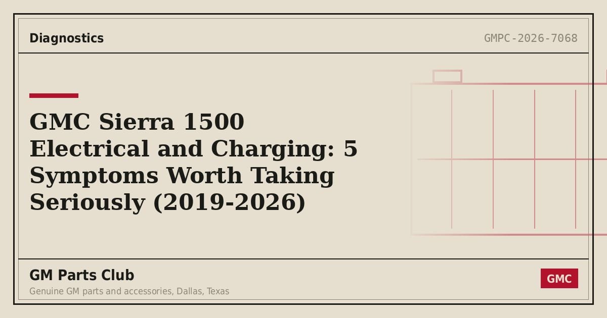 GMC Sierra 1500 Electrical and Charging: 5 Symptoms Worth Taking Seriously (2019-2026) - GM Parts Club
